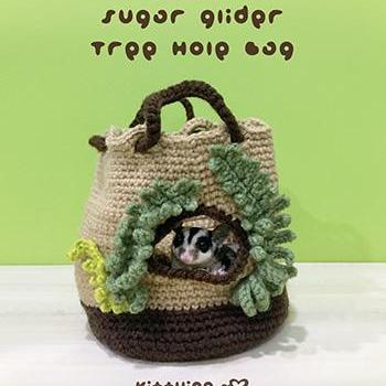 Crochet Pattern Small Animal Pouch Sugar Glider..
