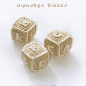 Alphabet Blocks (a To Z) Crochet Pattern, Symbol..