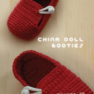 China Doll Baby Booties Crochet PAT..
