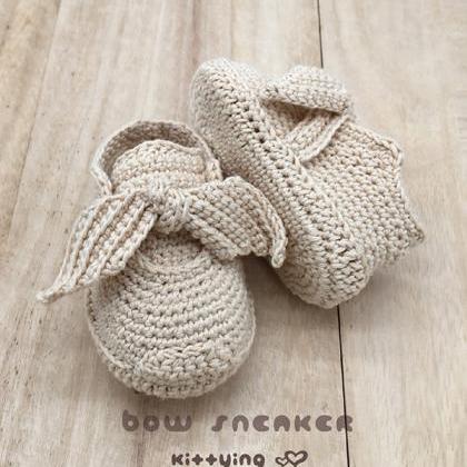Crochet Newborn Sneakers Pattern Fe..
