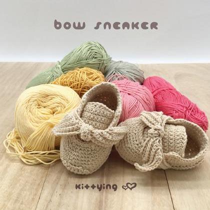 Crochet Newborn Sneakers Pattern Fe..