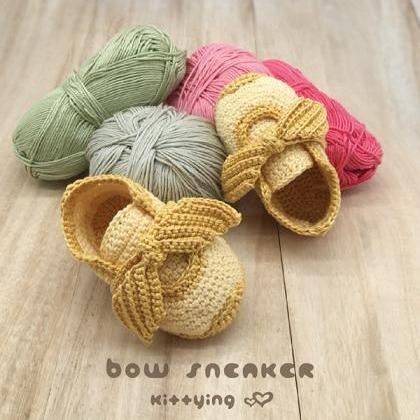 Crochet Sneakers Pattern Baby Bow S..