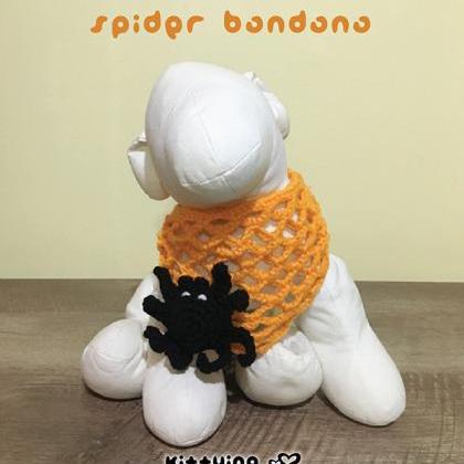 Halloween 3D Spider Bandana Crochet..