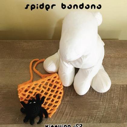 Halloween 3D Spider Bandana Crochet..