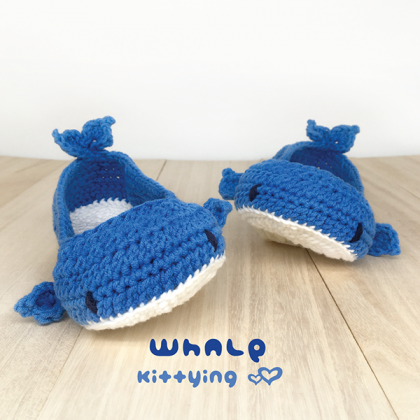 Whale Women's House Slipper Crochet..