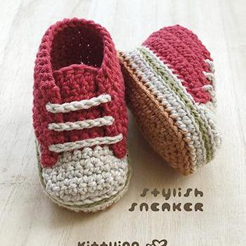 Crochet Baby Pattern Stylish Baby Sneakers Crochet..