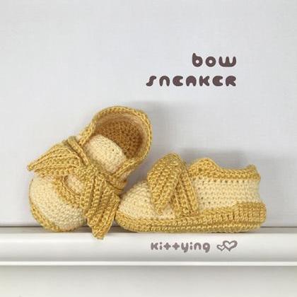 Crochet Sneakers Pattern Baby Bow S..