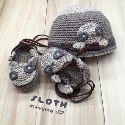 Crochet Pattern Baby Set - Sloth Ba..