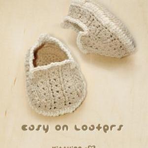 Khaki Easy On Loafers Crochet Pattern, Symbol..