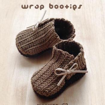 Crochet Pattern Wrap Baby Booties P..