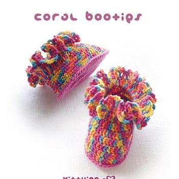 Crochet Coral Baby Booties Newborn ..