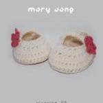 Off White Mary Jane Baby Booties Cr..