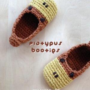 Platypus Baby Booties Crochet PATTE..