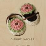 Flower Basket Booties Crochet Pattern, Symbol..