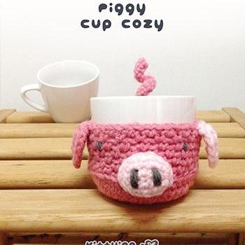 Crochet Pattern Piggy Fruit Cozy Apple Protector..