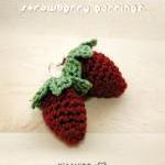 Crochet Strawberry Earrings Pattern, Symbol..