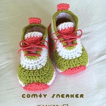 Crochet Pattern Toddler Comfy Toddler Sneakers..