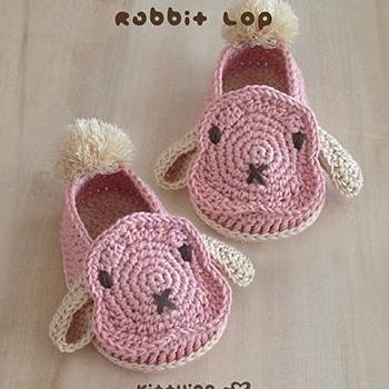 Crochet Baby Pattern Rabbit Baby Booties Baby..