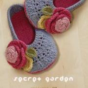 Secret Garden Women's House Ballerina Crochet Pattern, Instant PDF Download - Women's sizes 5 - 10 - Chart & Written Pattern