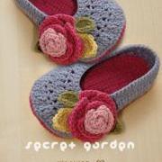 Secret Garden Women's House Ballerina Crochet Pattern, Women's sizes 5 - 10 - Chart & Written Pattern by kittying