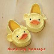 Duck Duckling Baby Booties Crochet PATTERN, Chart & Written Pattern
