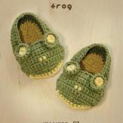 Frog Baby Booties Crochet PATTERN, SYMBOL DIAGRAM (pdf)