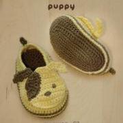 Puppy Baby Booties Crochet PATTERN, SYMBOL DIAGRAM (pdf)
