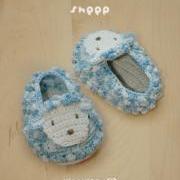 Sheep Baby Booties Crochet PATTERN, SYMBOL DIAGRAM (pdf) by kittying