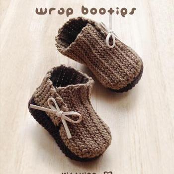 Crochet Pattern Wrap Baby Booties Preemie Boots Newborn Shoes Crochet PATTERN, PDF - Chart & Written Pattern