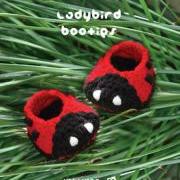 Crochet Pattern Ladybird Booties Crochet PATTERN, SYMBOL DIAGRAM (pdf) by kittying