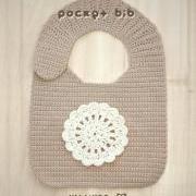 Pocket Bib Crochet PATTERN - Chart & Written Pattern By Kittying