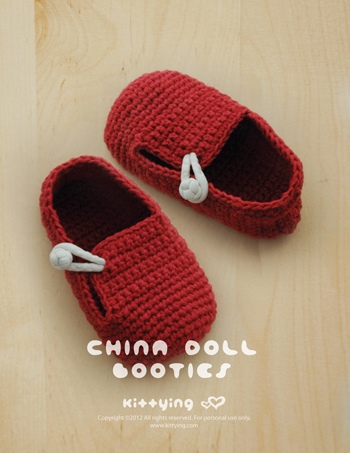China Doll Baby Booties Crochet Pattern, Pdf - Chart & Written Pattern