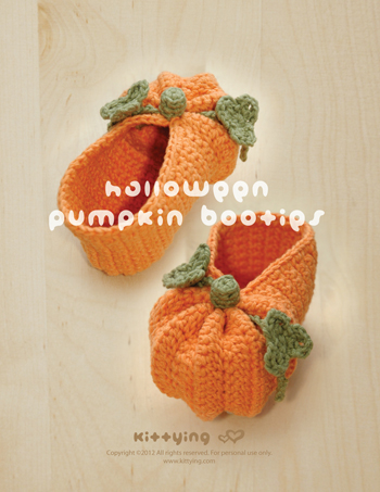 Halloween Pumpkin Baby Booties Crochet Pattern, Pdf - Chart & Written Pattern