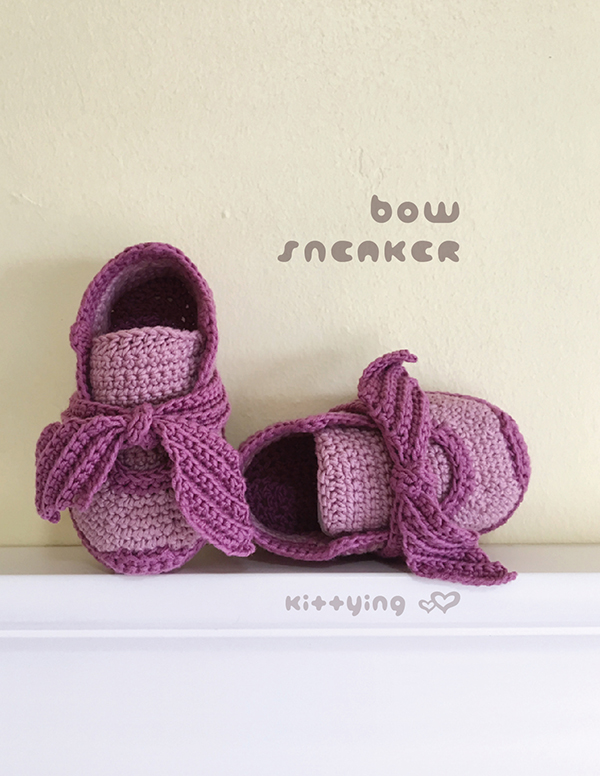 Crochet Baby Pattern Crochet Baby Sneakers Pattern Fenty Bow Sneakers Crochet Baby Shoes Crochet Booties Crochet Pattern Newborn Rihanna Sneakers