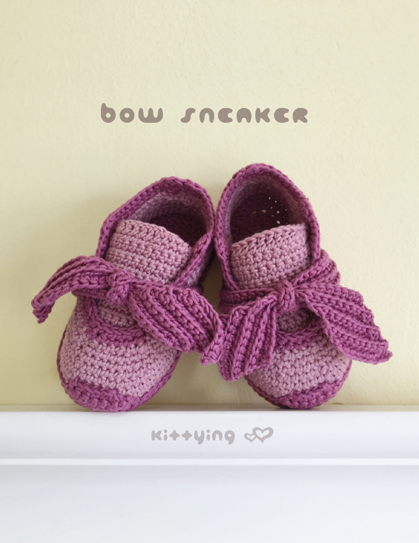 Crochet Baby Sneakers Pattern Bow Sneakers Crochet Baby Shoes Crochet Booties Crochet Pattern Baby Sneakers Baby Shoes Baby Bow Sneakers Crochet