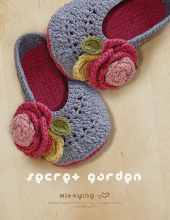 Secret Garden Women's House Ballerina Crochet Pattern - Women's sizes 5 - 10 - Chart & Written Pattern