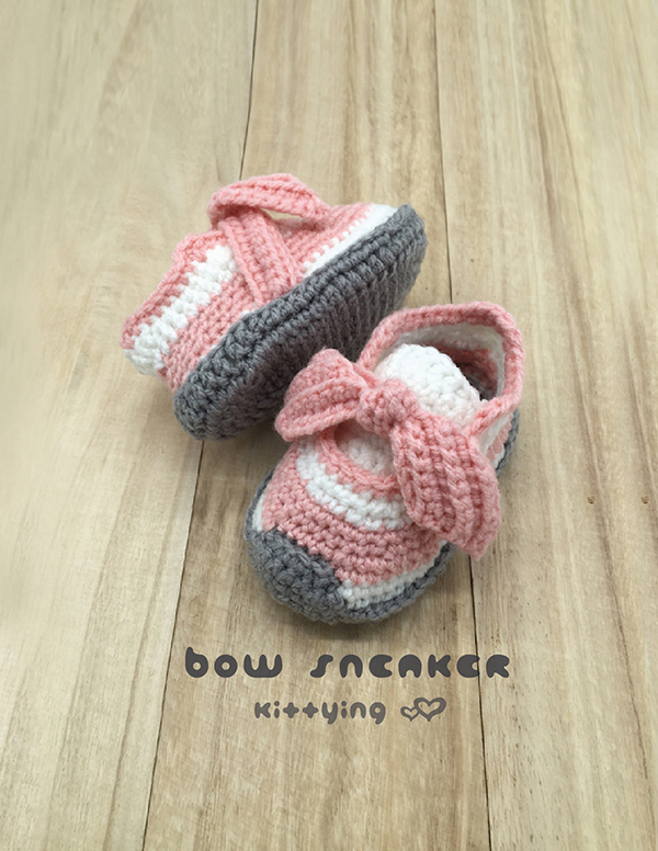 Bow Sneakers Crochet Shoes Pattern for Toddler Crochet Patterns Toddler Booties