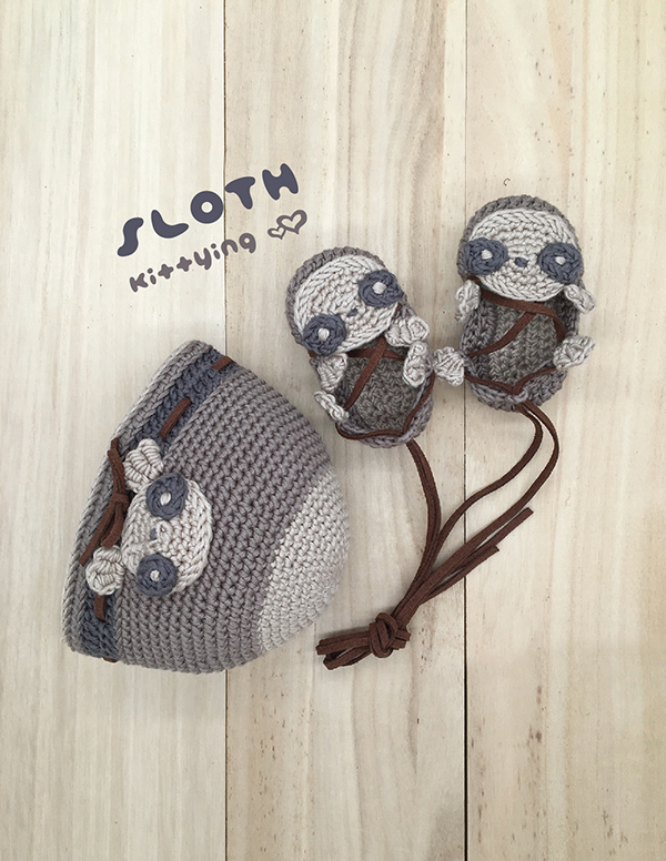 Crochet Pattern Baby Set - Sloth Baby Beanie and Booties Crochet Pattern - Sloth Newborn Hat and Booties Crochet Pattern - Infant Fisherman Toque and Sandals Baby Set by Kittying Crochet Pattern - Beanie, Cloche, Hat, Toque, Sneakers