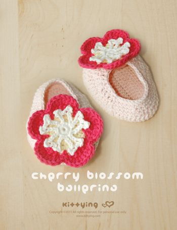 Cherry Blossom Ballerina Crochet PATTERN, SYMBOL DIAGRAM (pdf) by kittying