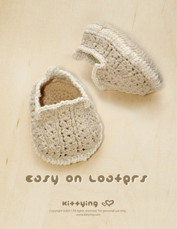 Khaki Easy On Loafers Crochet Pattern, Symbol Diagram (pdf)