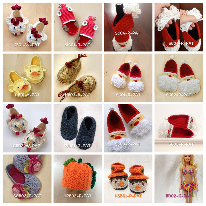Crochet Pattern 10 for USD43 Baby Booties by Kittying
