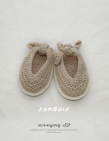 Baby Sandals Crochet PATTERN, SYMBOL DIAGRAM (pdf) by kittying