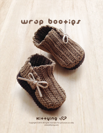 Crochet Pattern Wrap Baby Booties Preemie Boots Newborn Shoes Crochet PATTERN, PDF - Chart & Written Pattern