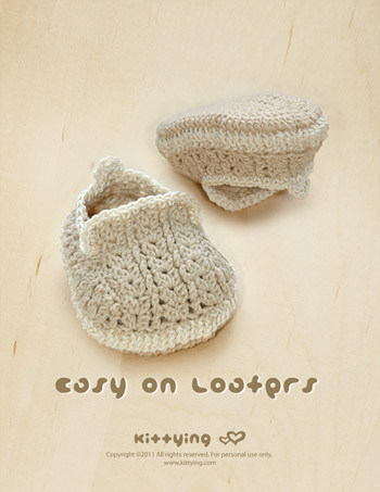 Khaki Easy On Loafers Crochet Pattern, Symbol Diagram (pdf) By Kittying