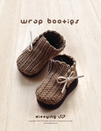 Crochet Pattern Wrap Baby Booties Preemie Boots Newborn Shoes Crochet Pattern (wb02-b-pat)