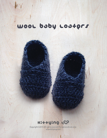 Crochet Pattern Wool Baby Loafers Newborn Booties Infants Loafers Preemie Shoes Crochet Pattern