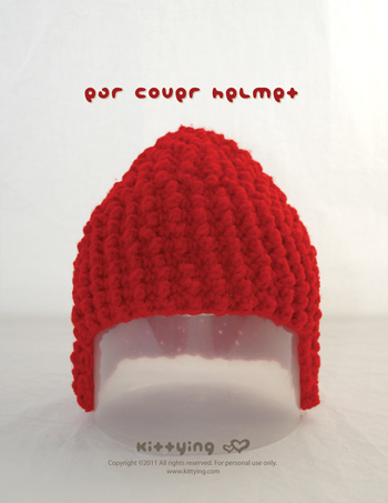Ear Cover Wool Helmet Crochet PATTERN, SYMBOL DIAGRAM (pdf) by kittying