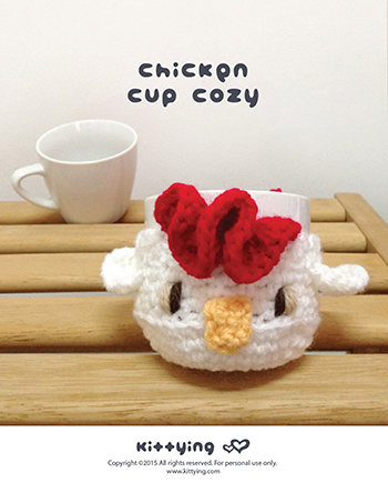 Crochet Pattern Chicken Fruit Cozy Rooster Apple Protector Cock Mug Sleeve Hen Cup Warmer Apple Cozy Chicks Cup Crochet Cozy Chics Cozy By