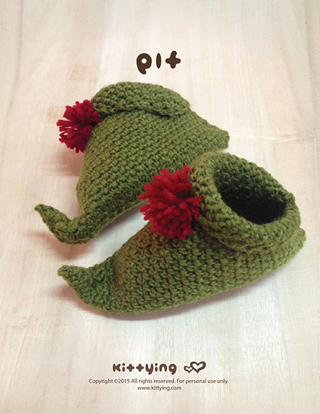 Crochet Pattern Elf Baby Booties For Christmas Holiday Thanksgiving By Kittying Elf Booties Pattern Christmas Elves Crochet Pattern Elf Baby