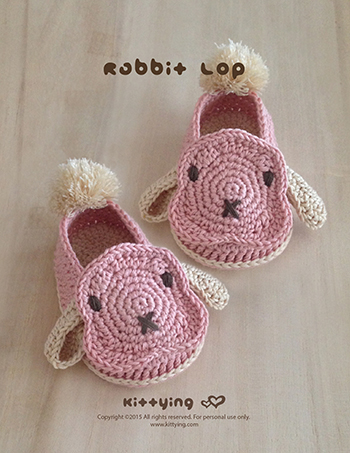 crochet bunny booties